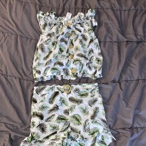 Two piece tropical set girls